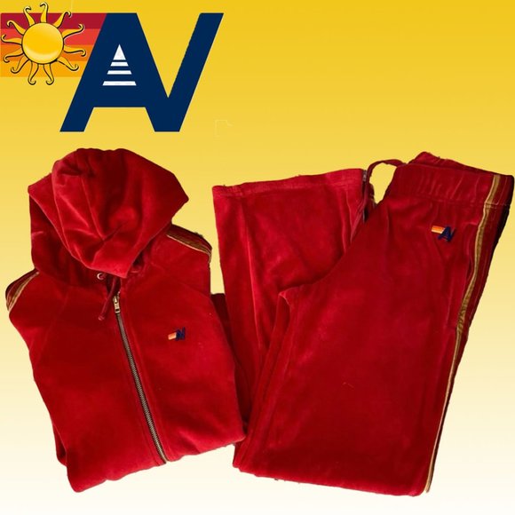 Aviator Nation Tops - 😻😻NWOT Aviator nation red velour set